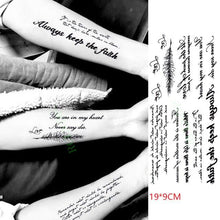 Load image into Gallery viewer, Black Waterproof Temporary Tattoo Sticker Different Design Colorful Fake Tattoo Arm Hand For Halloween Party Womens Mens