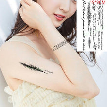 Load image into Gallery viewer, Black Waterproof Temporary Tattoo Sticker Different Design Colorful Fake Tattoo Arm Hand For Halloween Party Womens Mens