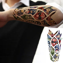 Load image into Gallery viewer, Black Waterproof Temporary Tattoo Sticker Different Design Colorful Fake Tattoo Arm Hand For Halloween Party Womens Mens