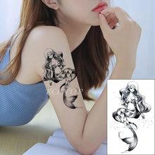 Load image into Gallery viewer, Black Waterproof Temporary Tattoo Sticker Different Design Colorful Fake Tattoo Arm Hand For Halloween Party Womens Mens