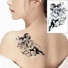 Load image into Gallery viewer, Black Waterproof Temporary Tattoo Sticker Different Design Colorful Fake Tattoo Arm Hand For Halloween Party Womens Mens