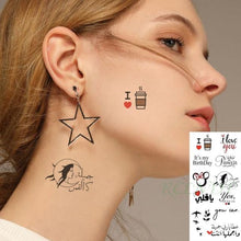 Load image into Gallery viewer, Black Waterproof Temporary Tattoo Sticker Different Design Colorful Fake Tattoo Arm Hand For Halloween Party Womens Mens