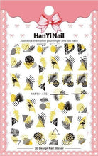 Load image into Gallery viewer, Black White 3D Nail Sticker Decals Cool English Letter Nail Art Decoration Manicure Design Christmas New Year Gift French Nail Art Stickers Decals 8Sheets Nail Art Supplies 3D Self-Adhesive Nail Art Decoration Pattern Nail Accessories Classic Simple
