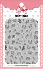 Load image into Gallery viewer, Black White 3D Nail Sticker Decals Cool English Letter Nail Art Decoration Manicure Design Christmas New Year Gift French Nail Art Stickers Decals 8Sheets Nail Art Supplies 3D Self-Adhesive Nail Art Decoration Pattern Nail Accessories Classic Simple