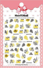 Load image into Gallery viewer, Black White 3D Nail Sticker Decals Cool English Letter Nail Art Decoration Manicure Design Christmas New Year Gift French Nail Art Stickers Decals 8Sheets Nail Art Supplies 3D Self-Adhesive Nail Art Decoration Pattern Nail Accessories Classic Simple