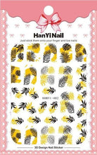 Load image into Gallery viewer, Black White 3D Nail Sticker Decals Cool English Letter Nail Art Decoration Manicure Design Christmas New Year Gift French Nail Art Stickers Decals 8Sheets Nail Art Supplies 3D Self-Adhesive Nail Art Decoration Pattern Nail Accessories Classic Simple