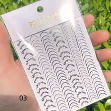 Load image into Gallery viewer, Black White 3D Nail Stickers Metal Gold Silver Geometric Tassel Strip Line Adhesive Transfer Decals Nail Art Design Gold Silver Metal Nail Sticker Metallic Curve Strip Line Nail Decal Self-Adhesive 3D Wave Design Nail Tips Decorations Manicure for Women