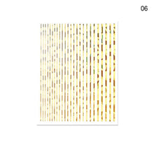 Load image into Gallery viewer, Black White 3D Nail Stickers Metal Gold Silver Geometric Tassel Strip Line Adhesive Transfer Decals Nail Art Design Gold Silver Metal Nail Sticker Metallic Curve Strip Line Nail Decal Self-Adhesive 3D Wave Design Nail Tips Decorations Manicure for Women