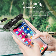Load image into Gallery viewer, Black White Full View Waterproof Case for Phone Underwater Snow Transparent Swimming Pouch Big Mobile Phone Covers Waterproof Mobile Phone Case Underwater Waterproof Iphone Case