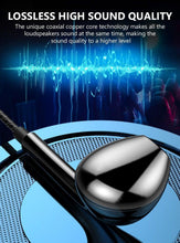 Load image into Gallery viewer, Black White Sport Earbuds Wired Headphones With Bass Mobile Phone Earphone Wire Stereo Headset Mic Music Earphones Wired Earbuds Noise Isolating in-Ear Headphones Earphones with Mic Volume Control 3.5mm Plug for Sports Workout Compatible