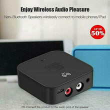 Load image into Gallery viewer, Black Wireless Bluetooth Receiver 5.0 aptX LL RCA NFC 3.5mm Jack Aux Audio Adapter