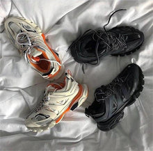 Load image into Gallery viewer, Black Womens Breathable Sneakers Spring Mesh Sneakers Woman Elegant Casual Sneakers Outdoor Sport Summer Couple Cushion Flats Running Womens Sneakers