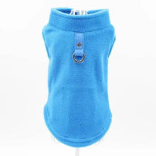 Load image into Gallery viewer, Blank Dog Vest Soft Fleece Clothes For Small Dogs Solid Candy Color Dog T Shirt With Dog Harness Leash Dog Cold Weather Coat Warm Dog Jumpers Soft Fleece Vest Jacket with Leash Ring Costume for Puppy Small Dogs