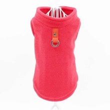 Load image into Gallery viewer, Blank Dog Vest Soft Fleece Clothes For Small Dogs Solid Candy Color Dog T Shirt With Dog Harness Leash Dog Cold Weather Coat Warm Dog Jumpers Soft Fleece Vest Jacket with Leash Ring Costume for Puppy Small Dogs