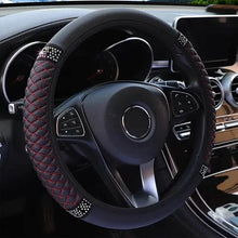 Load image into Gallery viewer, Bling Soft Leather Car Steering Wheel Cover Non-Slip Heat And Cold Protector