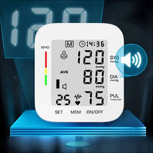 Load image into Gallery viewer, Blood Pressure Monitor Digital Wrist Blood Pressure Machine Automatic Cuff BP Detector