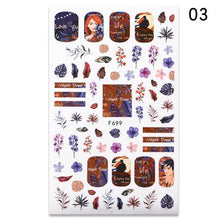 Load image into Gallery viewer, Blue Butterfly 3D Nail Stickers Flowers Leaves Self Adhesive Transfer Sliders Wraps Manicures Foils Decorations Decoration Tattoo Manicure Transfer Nail Decals Flowers Butterfly Designs Nails Supply Manicure Tips Design Nail Decoration