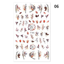 Load image into Gallery viewer, Blue Butterfly 3D Nail Stickers Flowers Leaves Self Adhesive Transfer Sliders Wraps Manicures Foils Decorations Decoration Tattoo Manicure Transfer Nail Decals Flowers Butterfly Designs Nails Supply Manicure Tips Design Nail Decoration