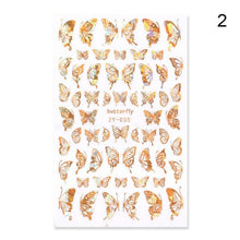 Load image into Gallery viewer, Blue Butterfly 3D Nail Stickers Flowers Leaves Self Adhesive Transfer Sliders Wraps Manicures Foils Decorations Decoration Tattoo Manicure Transfer Nail Decals Flowers Butterfly Designs Nails Supply Manicure Tips Design Nail Decoration