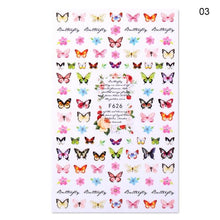 Load image into Gallery viewer, Blue Butterfly 3D Nail Stickers Flowers Leaves Self Adhesive Transfer Sliders Wraps Manicures Foils Decorations Decoration Tattoo Manicure Transfer Nail Decals Flowers Butterfly Designs Nails Supply Manicure Tips Design Nail Decoration