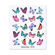 Load image into Gallery viewer, Blue Butterfly 3D Nail Stickers Flowers Leaves Self Adhesive Transfer Sliders Wraps Manicures Foils Decorations Decoration Tattoo Manicure Transfer Nail Decals Flowers Butterfly Designs Nails Supply Manicure Tips Design Nail Decoration