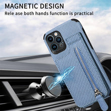 Load image into Gallery viewer, Blue Cards Wallet Leather Phone Case For Iphone 14 Plus 13 12 Mini 11 Pro Max X Xs Xr Men Luxury Business Purse Card Holder Cover Phone Case With Card Sleeve Men Phone Case