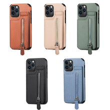 Load image into Gallery viewer, Blue Cards Wallet Leather Phone Case For Iphone 14 Plus 13 12 Mini 11 Pro Max X Xs Xr Men Luxury Business Purse Card Holder Cover Phone Case With Card Sleeve Men Phone Case