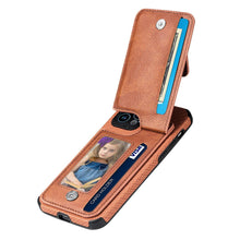 Load image into Gallery viewer, Blue Cards Wallet Leather Phone Case For Iphone 14 Plus 13 12 Mini 11 Pro Max X Xs Xr Men Luxury Business Purse Card Holder Cover Phone Case With Card Sleeve Men Phone Case