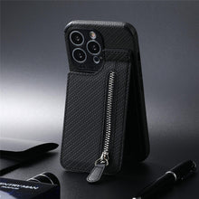Load image into Gallery viewer, Blue Cards Wallet Leather Phone Case For Iphone 14 Plus 13 12 Mini 11 Pro Max X Xs Xr Men Luxury Business Purse Card Holder Cover Phone Case With Card Sleeve Men Phone Case