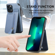 Load image into Gallery viewer, Blue Cards Wallet Leather Phone Case For Iphone 14 Plus 13 12 Mini 11 Pro Max X Xs Xr Men Luxury Business Purse Card Holder Cover Phone Case With Card Sleeve Men Phone Case