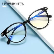 Load image into Gallery viewer, Blue Light Blocking Computer Glasses Retro Clear Lens Eyeglasses Frame And Myopia Glasses Men Women Short Sight Eyewear Blue Coated Women Diopter Eyeglass0 -0.5 -1 -1.5 -2 -2.5 -3 -3.5 -4 -5 -6