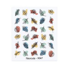 Load image into Gallery viewer, Blue Marble Water Decal Sticker Wave Line Flower Leaf Tree Summer Slider Decor For Manicuring Nail Art Watermarks Curve Graffiti Nail Design for Acrylic Nail Supplies Designer Nail Decorations for Women Girls Kids