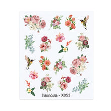 Load image into Gallery viewer, Blue Marble Water Decal Sticker Wave Line Flower Leaf Tree Summer Slider Decor For Manicuring Nail Art Watermarks Curve Graffiti Nail Design for Acrylic Nail Supplies Designer Nail Decorations for Women Girls Kids