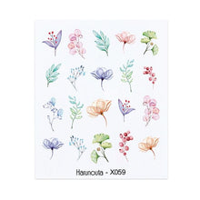 Load image into Gallery viewer, Blue Marble Water Decal Sticker Wave Line Flower Leaf Tree Summer Slider Decor For Manicuring Nail Art Watermarks Curve Graffiti Nail Design for Acrylic Nail Supplies Designer Nail Decorations for Women Girls Kids