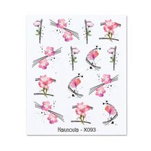 Load image into Gallery viewer, Blue Marble Water Decal Sticker Wave Line Flower Leaf Tree Summer Slider Decor For Manicuring Nail Art Watermarks Curve Graffiti Nail Design for Acrylic Nail Supplies Designer Nail Decorations for Women Girls Kids