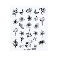 Load image into Gallery viewer, Blue Marble Water Decal Sticker Wave Line Flower Leaf Tree Summer Slider Decor For Manicuring Nail Art Watermarks Curve Graffiti Nail Design for Acrylic Nail Supplies Designer Nail Decorations for Women Girls Kids