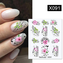 Load image into Gallery viewer, Blue Marble Water Decal Sticker Wave Line Flower Leaf Tree Summer Slider Decor For Manicuring Nail Art Watermarks Curve Graffiti Nail Design for Acrylic Nail Supplies Designer Nail Decorations for Women Girls Kids