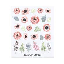 Load image into Gallery viewer, Blue Marble Water Decal Sticker Wave Line Flower Leaf Tree Summer Slider Decor For Manicuring Nail Art Watermarks Curve Graffiti Nail Design for Acrylic Nail Supplies Designer Nail Decorations for Women Girls Kids