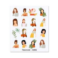 Load image into Gallery viewer, Blue Marble Water Decal Sticker Wave Line Flower Leaf Tree Summer Slider Decor For Manicuring Nail Art Watermarks Curve Graffiti Nail Design for Acrylic Nail Supplies Designer Nail Decorations for Women Girls Kids