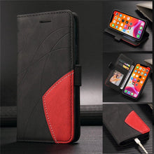 Load image into Gallery viewer, Blue PU Leather Wallet Flip Phone Case Cover For iPhone 13 Pro Max Case Leather Flip Cover iPhone 13 Pro Phone Case For iPhone 12 Mini 14 11 8 7 6 6s Plus 5 5s Case