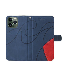 Load image into Gallery viewer, Blue PU Leather Wallet Flip Phone Case Cover For iPhone 13 Pro Max Case Leather Flip Cover iPhone 13 Pro Phone Case For iPhone 12 Mini 14 11 8 7 6 6s Plus 5 5s Case