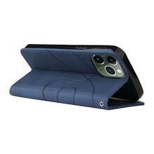 Load image into Gallery viewer, Blue PU Leather Wallet Flip Phone Case Cover For iPhone 13 Pro Max Case Leather Flip Cover iPhone 13 Pro Phone Case For iPhone 12 Mini 14 11 8 7 6 6s Plus 5 5s Case