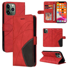 Load image into Gallery viewer, Blue PU Leather Wallet Flip Phone Case Cover For iPhone 13 Pro Max Case Leather Flip Cover iPhone 13 Pro Phone Case For iPhone 12 Mini 14 11 8 7 6 6s Plus 5 5s Case