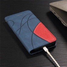 Load image into Gallery viewer, Blue PU Leather Wallet Flip Phone Case Cover For iPhone 13 Pro Max Case Leather Flip Cover iPhone 13 Pro Phone Case For iPhone 12 Mini 14 11 8 7 6 6s Plus 5 5s Case