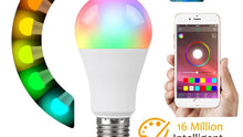 Load image into Gallery viewer, Bluetooth E27 LED Bulb RGB Smart Light Bulbs 15W B22 RGBW RGBWW Lampada Colorful Dimmable Phone APP Control LED Lamp For Home WiFi & Bluetooth 5.0, Compatible w/ Alexa & Google Without Hub, Dimmable, Music Sync, Schedules, Color Changing Light Bulb RGBW