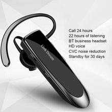 Load image into Gallery viewer, Bluetooth Earpiece V5.0 Wireless Handsfree Headset With Microphone 24 Hrs Driving Headset 30 Days Standby Time Bluetooth Music Headset Waterproof Earphone Works On All Smartphones Sport Wireless Earphones