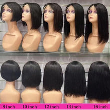 Load image into Gallery viewer, Bob Wig Short Lace Front Human Hair Wigs For Women Brazilian Bone Straight Frontal Wig Short Pixie Cut Human Hair Wigs For Black Women Gifts for Girlfriends