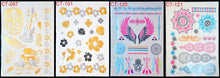 Load image into Gallery viewer, Body Tattoo Art Painting Stickers Glitter Gold Silver Temporary Waterproof Nontoxic Long Lasting Tattoos