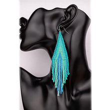 Load image into Gallery viewer, Boho Long Beaded Drop Earrings