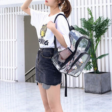 Load image into Gallery viewer, Book Bag Waterproof PVC Clear Backpack 5.3Gal with Reinforced Strap
